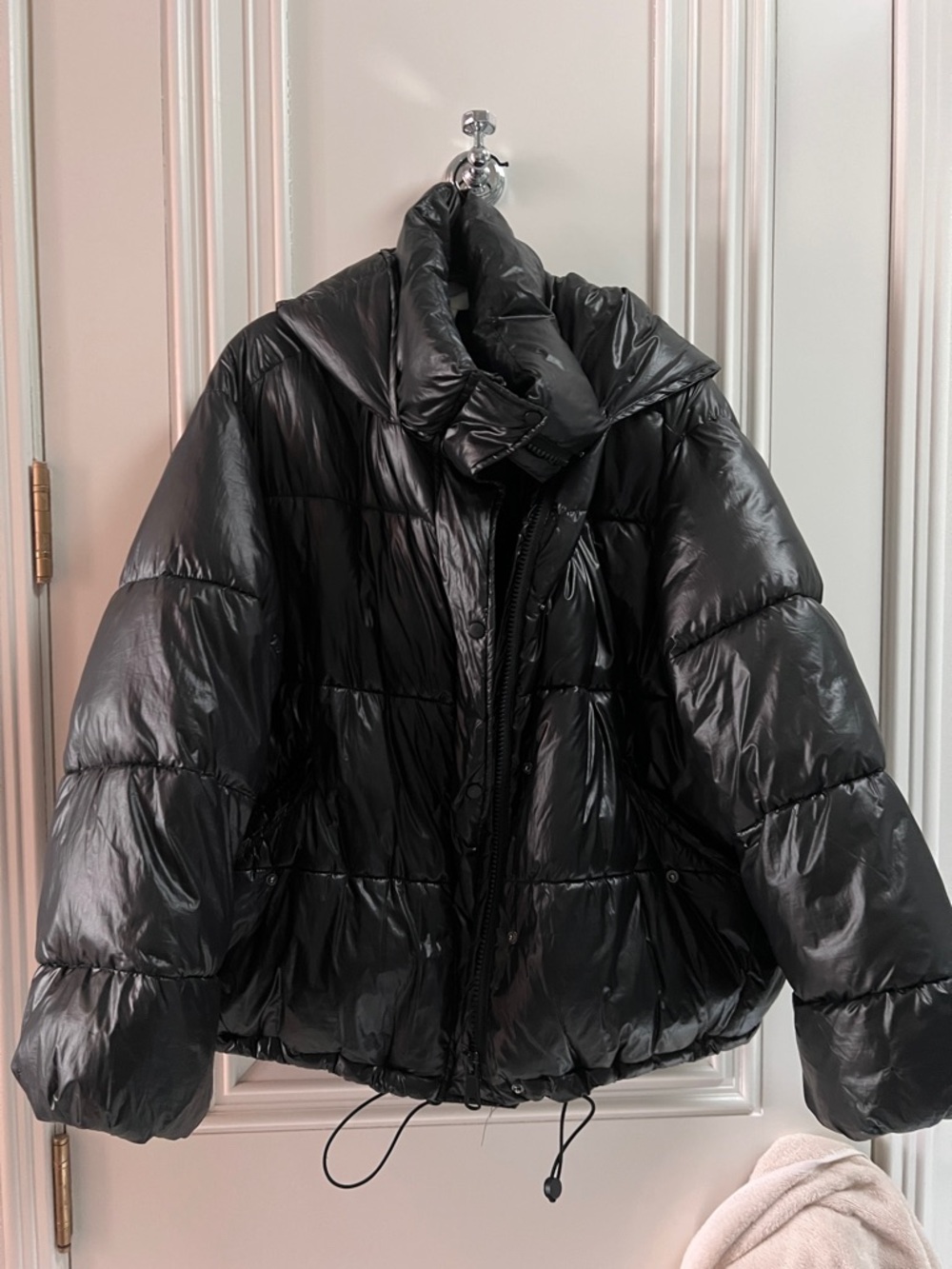 H&M Black Shiny Puffer Jacket
